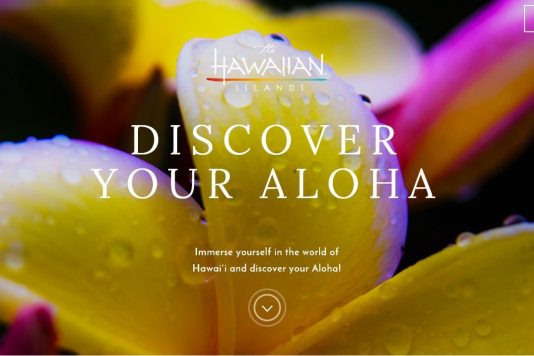 Hawaiian facial recognition travel marketing campaign flower image